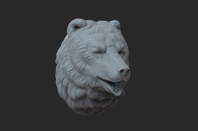Bear Head 3D Model 3D print model