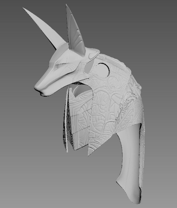 Stargate Anubis Cosplay Helmet 3D print model_5