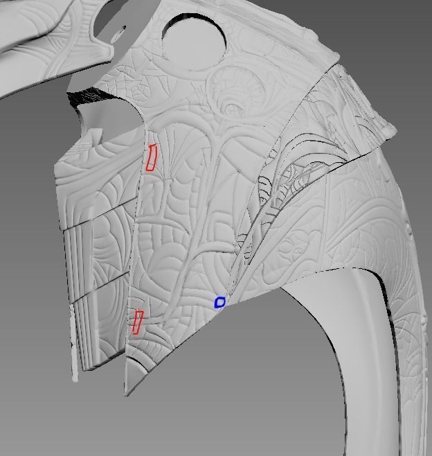 Stargate Anubis Cosplay Helmet 3D print model_4