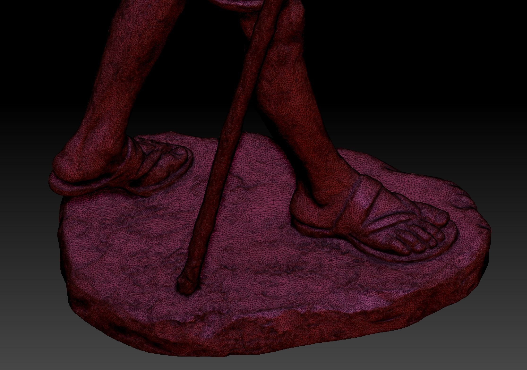 Gandhi by Wagh Sculptors v4 3DP 3D print model_24