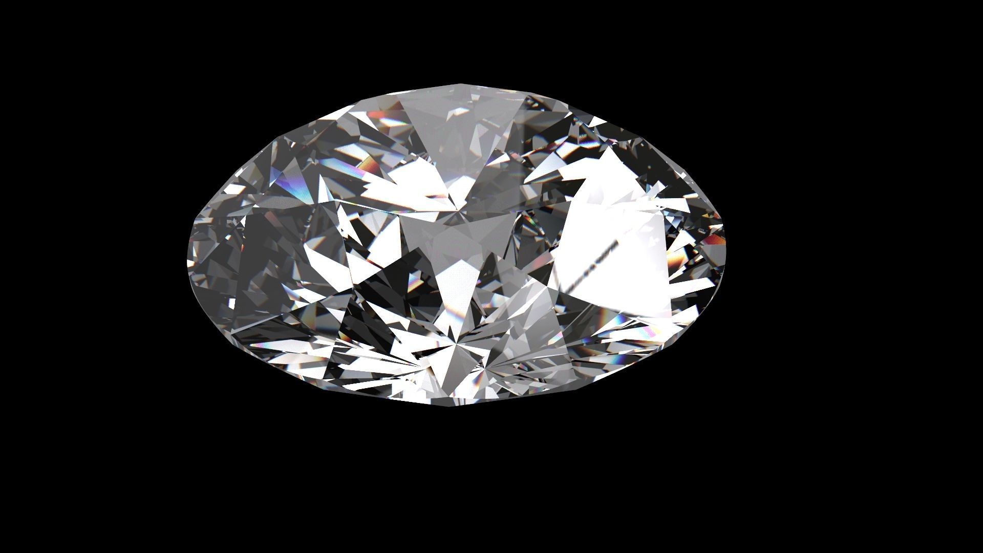 Diamond Round Ideal Cut Different Sizes 3D model_3