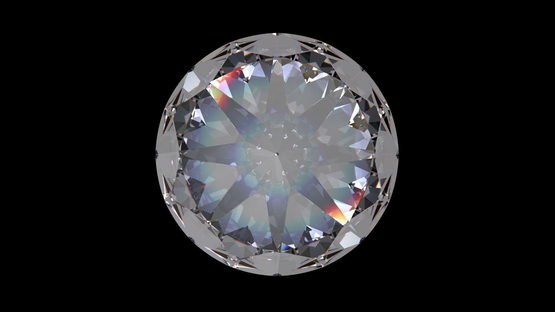 Diamond Round Ideal Cut Different Sizes 3D model_2