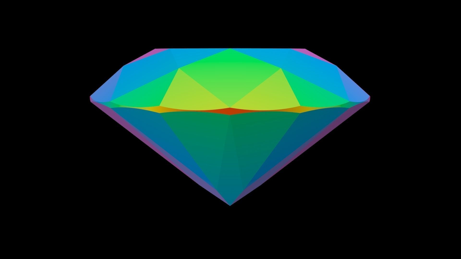 Diamond Round Ideal Cut Different Sizes 3D model_6