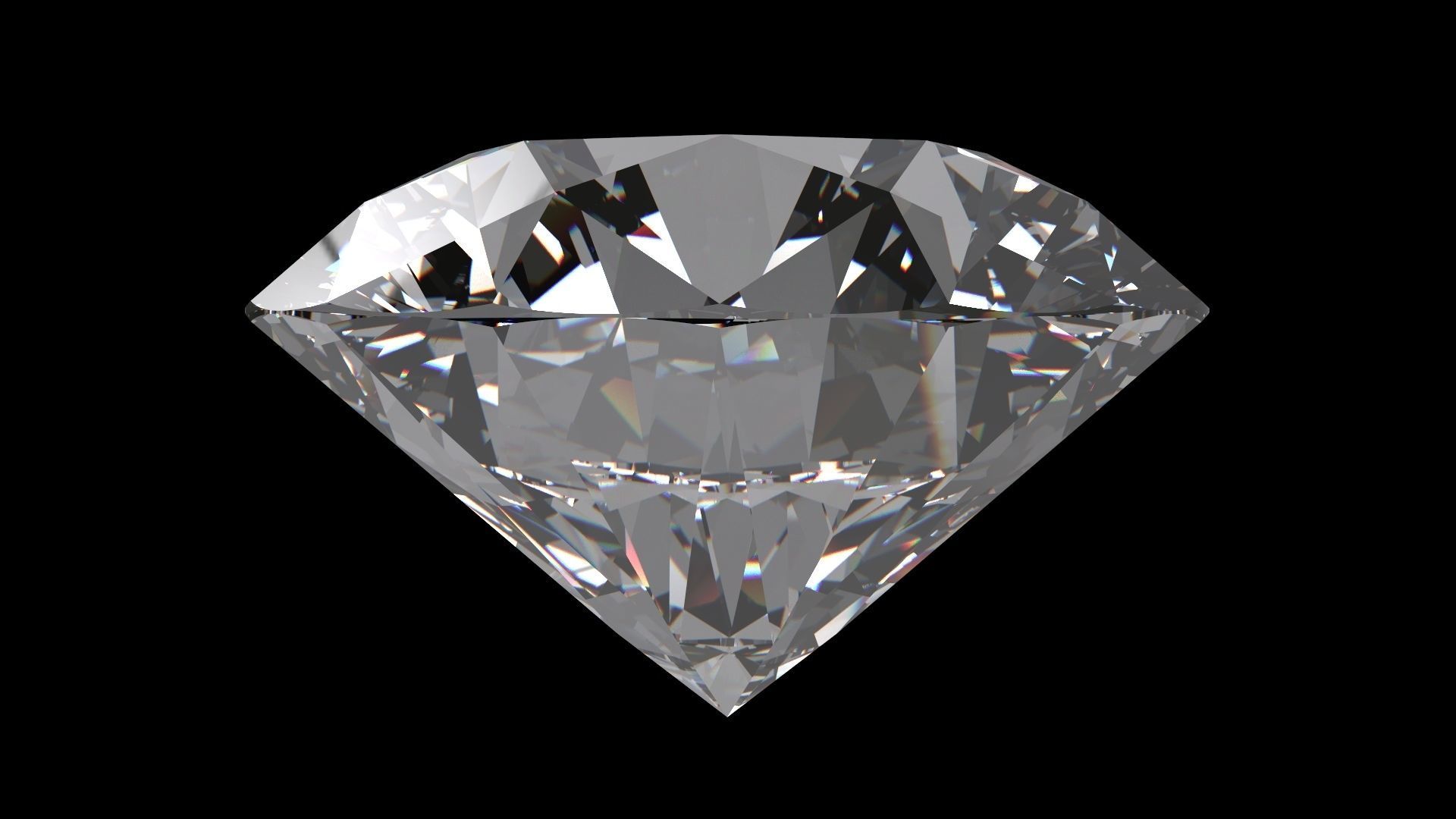 Diamond Round Ideal Cut Different Sizes 3D model_4