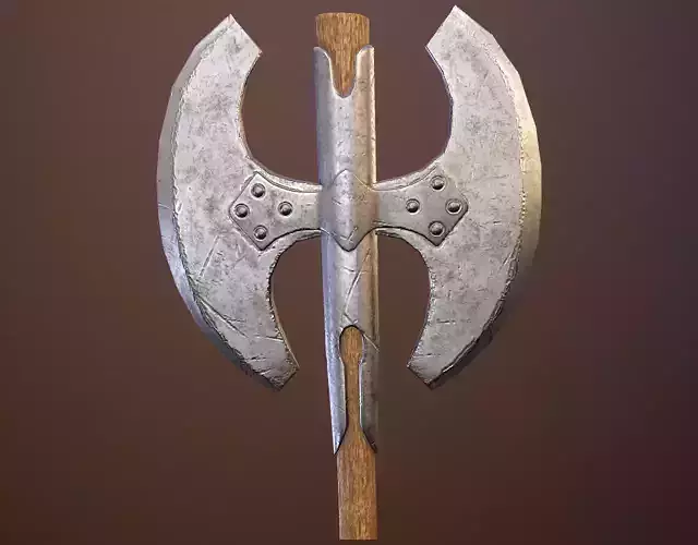 Medieval double-sided axes pack