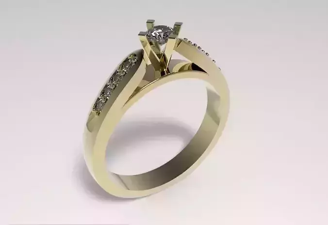 Model 153 Engagement Ring 3D print model