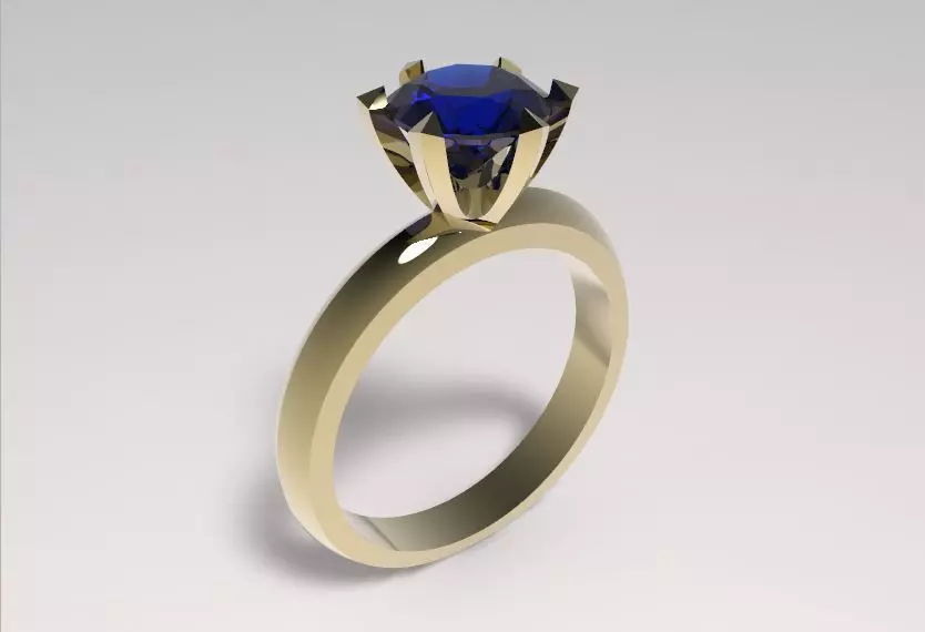 Model 154 Engagement ring 3D print model