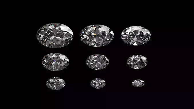 Diamond Oval Different Sizes