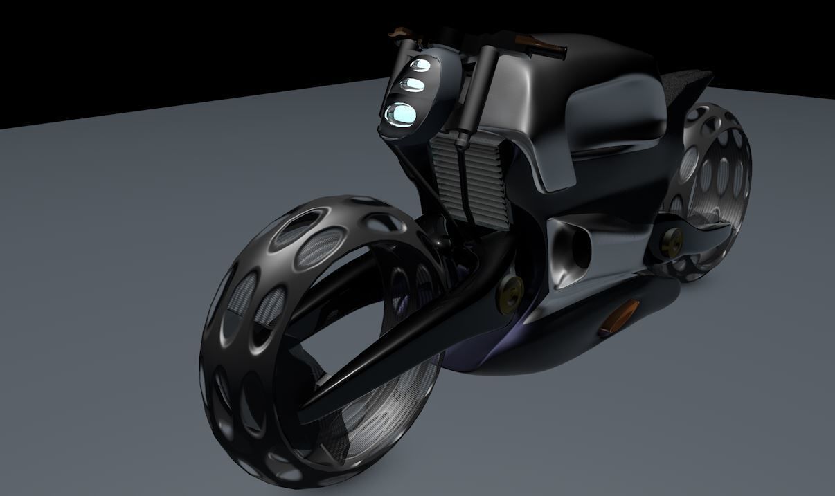 Rhino cafe racer 3D model_2