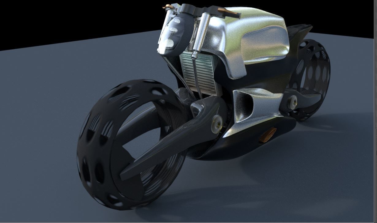 Rhino cafe racer 3D model_1