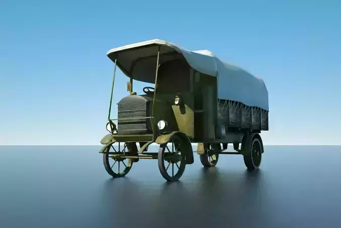 WW1 Military Truck Low-poly 3D model