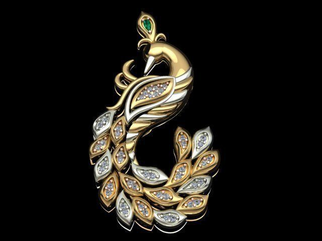 swan pendant  3D print model_10