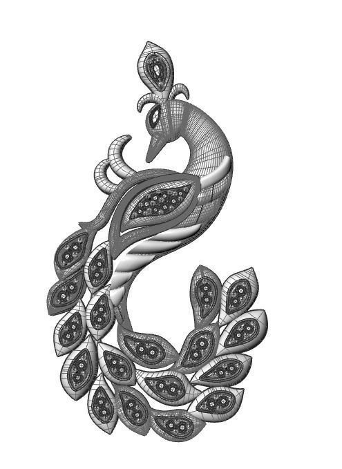 swan pendant  3D print model_19