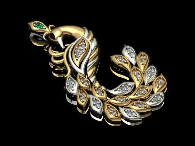 swan pendant  3D print model_1