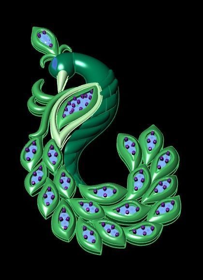 swan pendant  3D print model_11