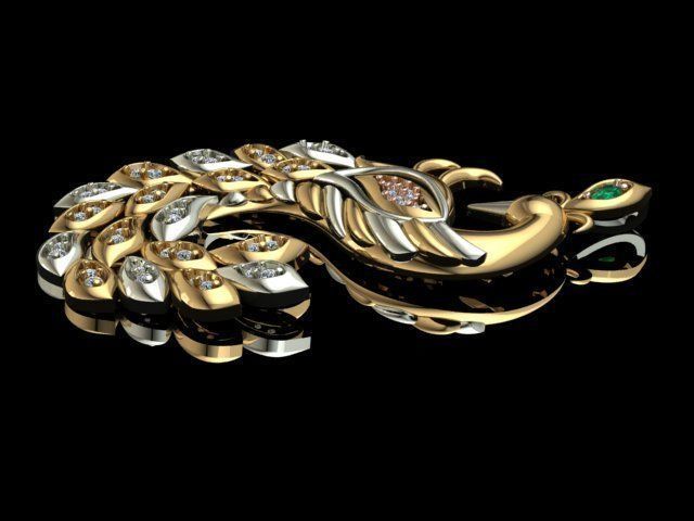 swan pendant  3D print model_7