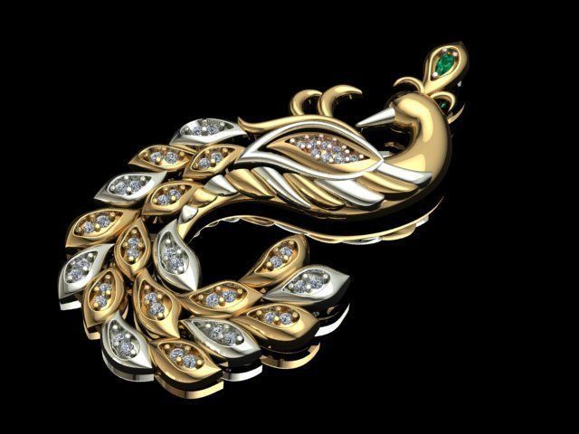 swan pendant  3D print model_3