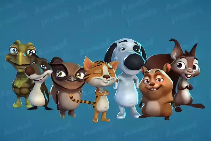 Animal Friends 3D model