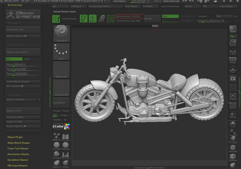 HARLEY  BIG MOTORS 3D print model_3