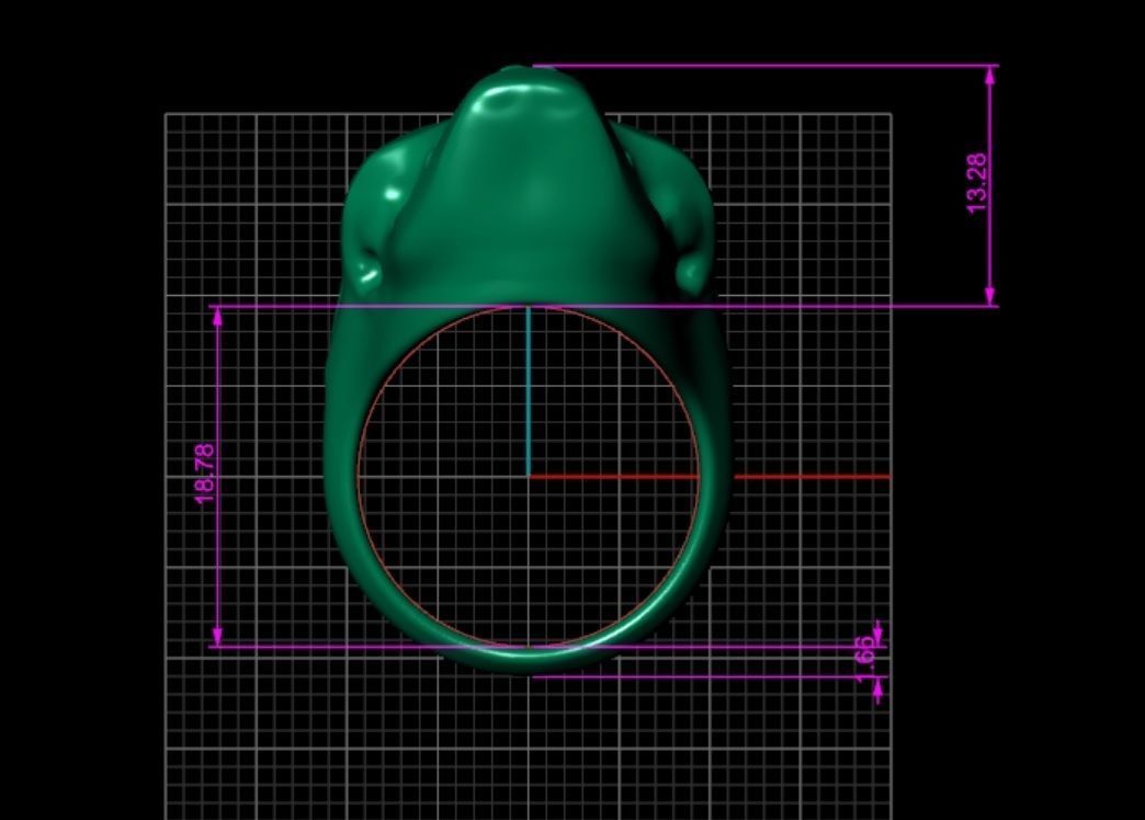 Ring Skull 3D print model_1