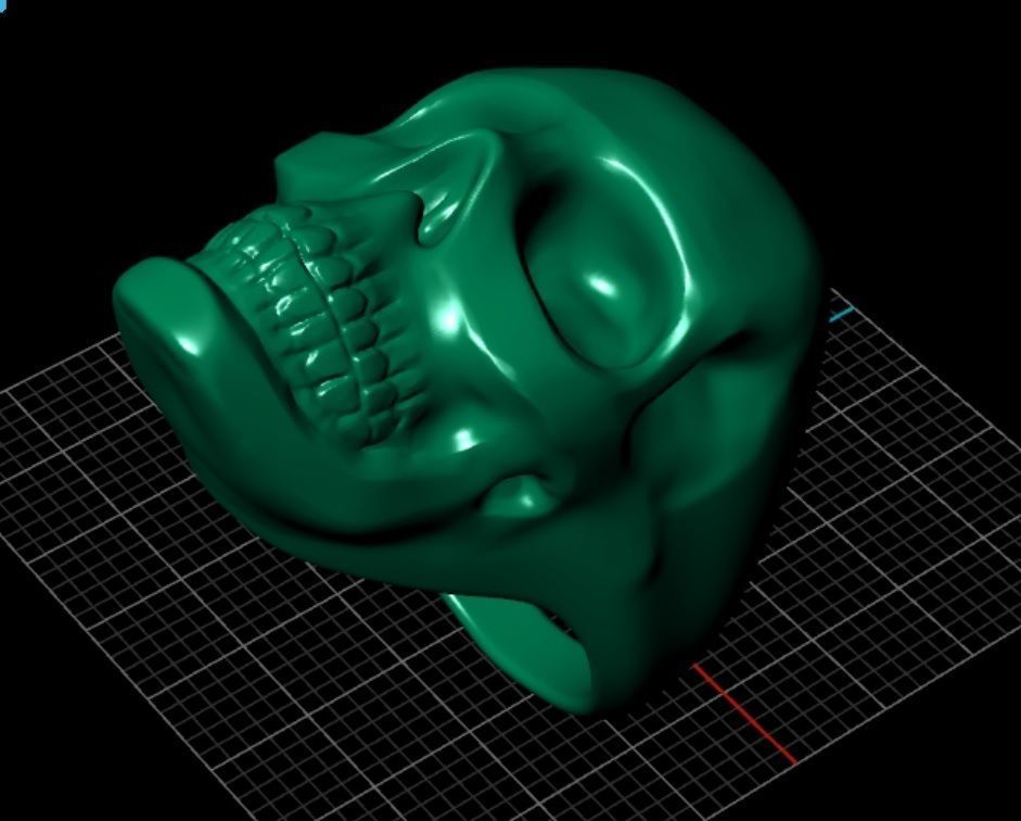 Ring Skull 3D print model_2