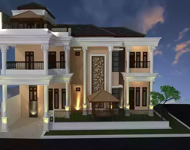 3DC COLONIAL CLASSIC HOUSE