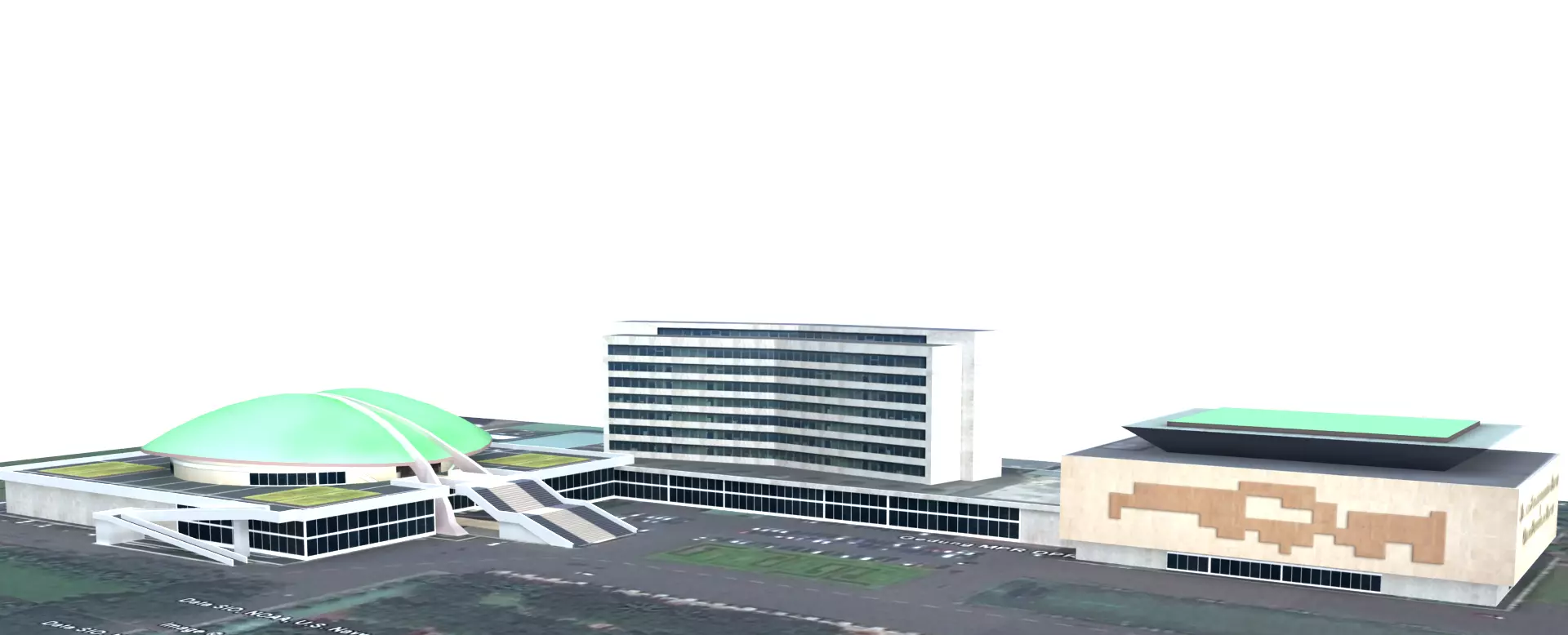 MPR DPR indonesian Building Low-poly 3D model