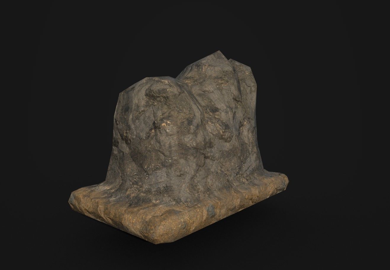 Rock 17 Low-poly 3D model_1