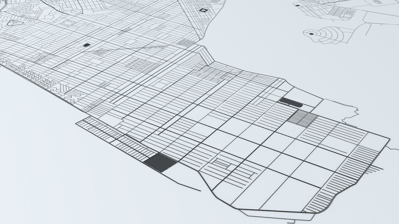 Karachi Road Network and Streets 3D model_3