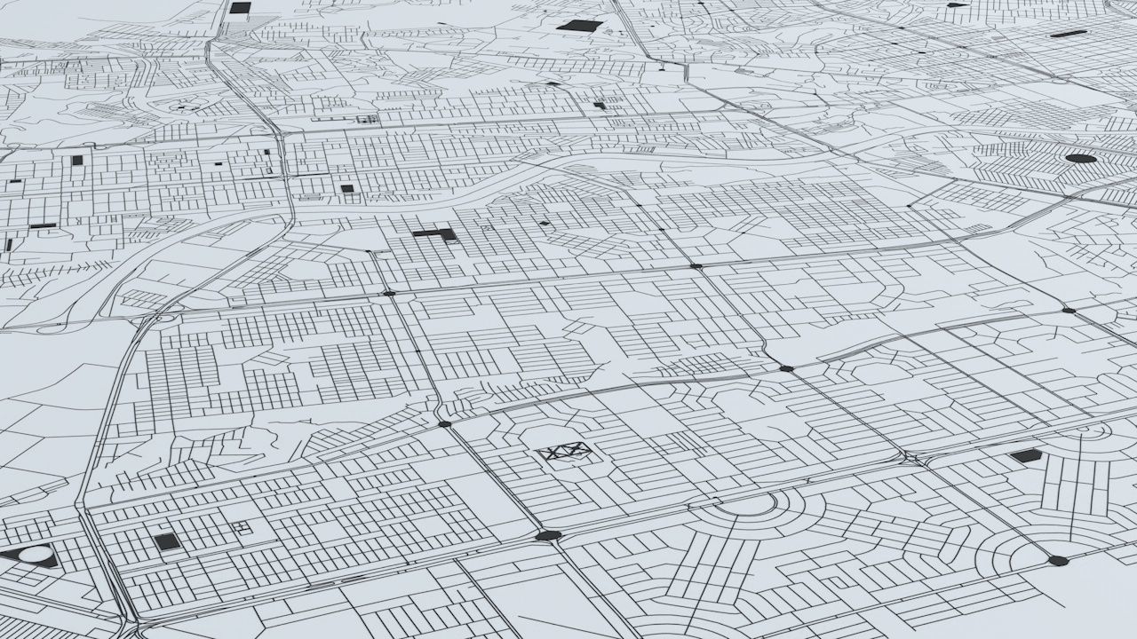 Karachi Road Network and Streets 3D model_6