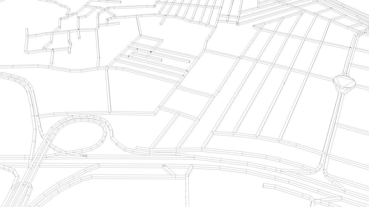 Karachi Road Network and Streets 3D model_11