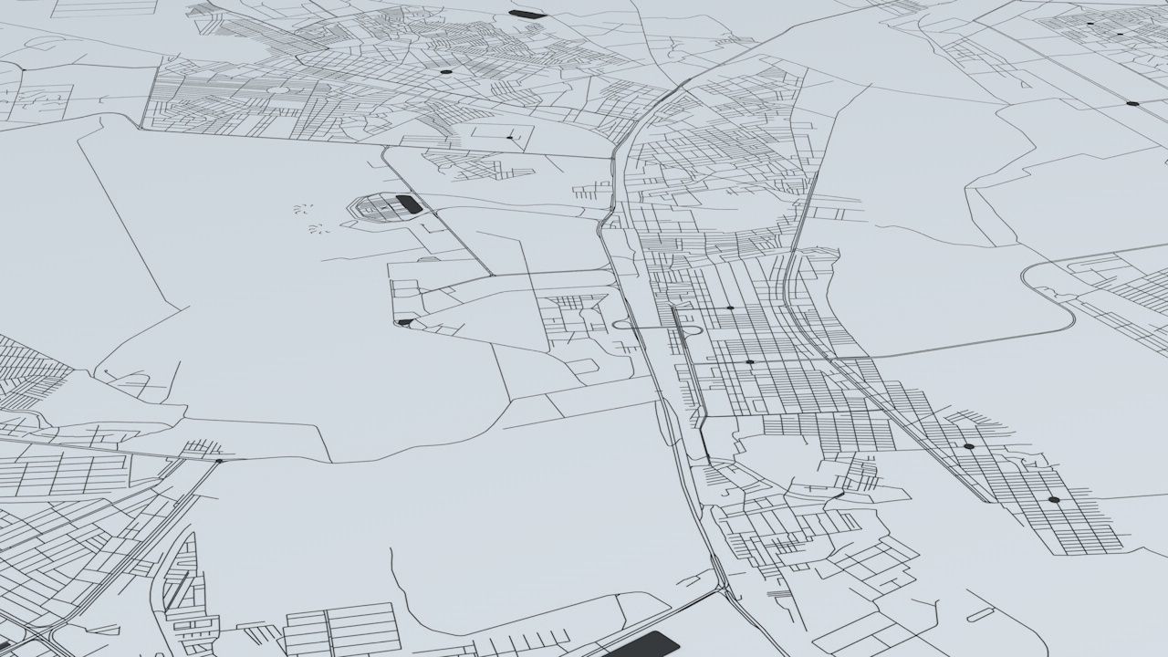 Karachi Road Network and Streets 3D model_7