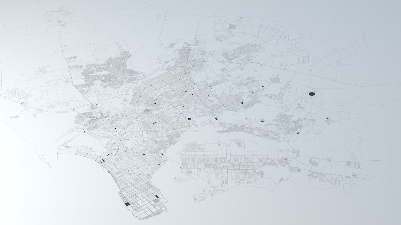 Karachi Road Network and Streets 3D model_2