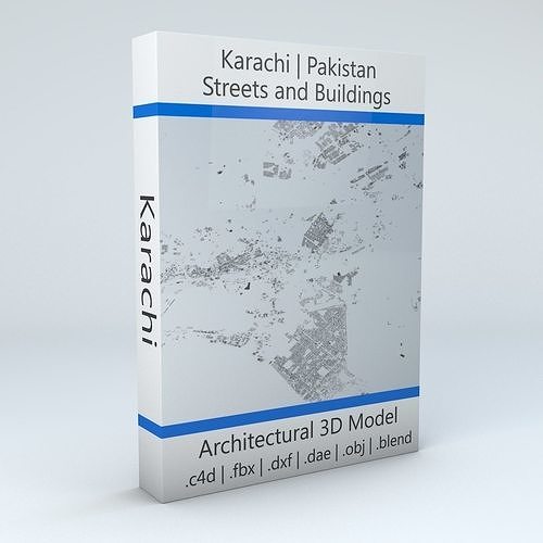 Karachi Streets and Buildings 3D model