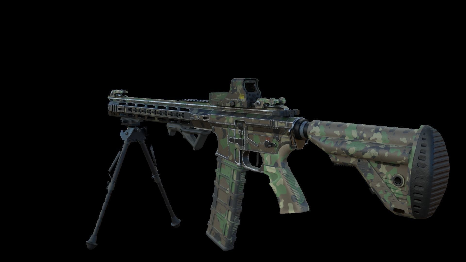 Bipod Low-poly 3D model_19