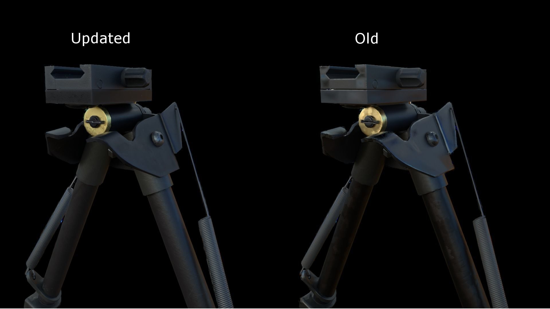 Bipod Low-poly 3D model_1
