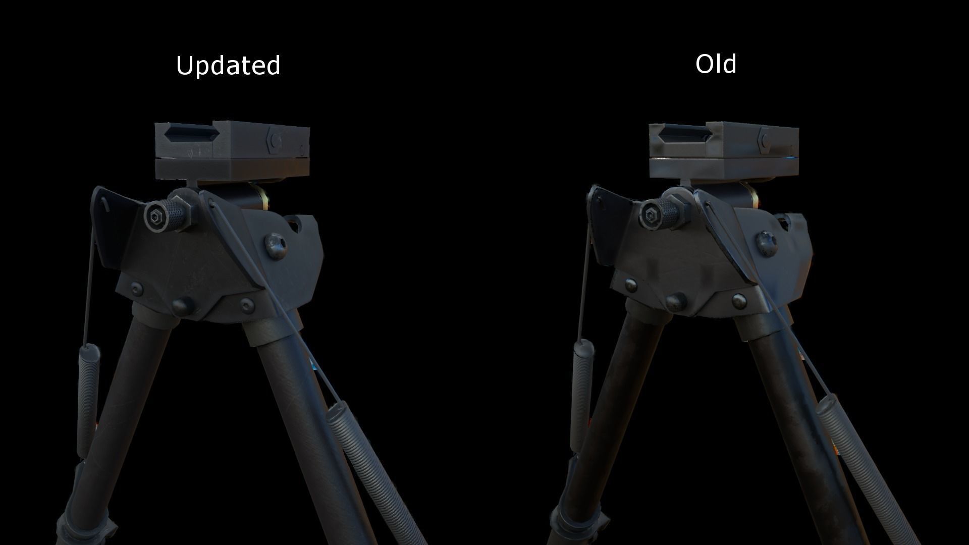 Bipod Low-poly 3D model_2