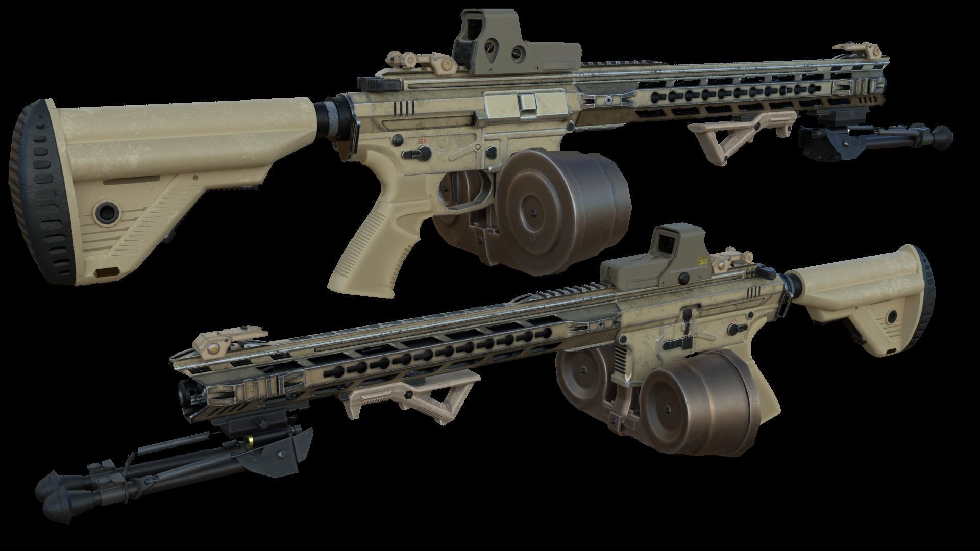 Bipod Low-poly 3D model_18