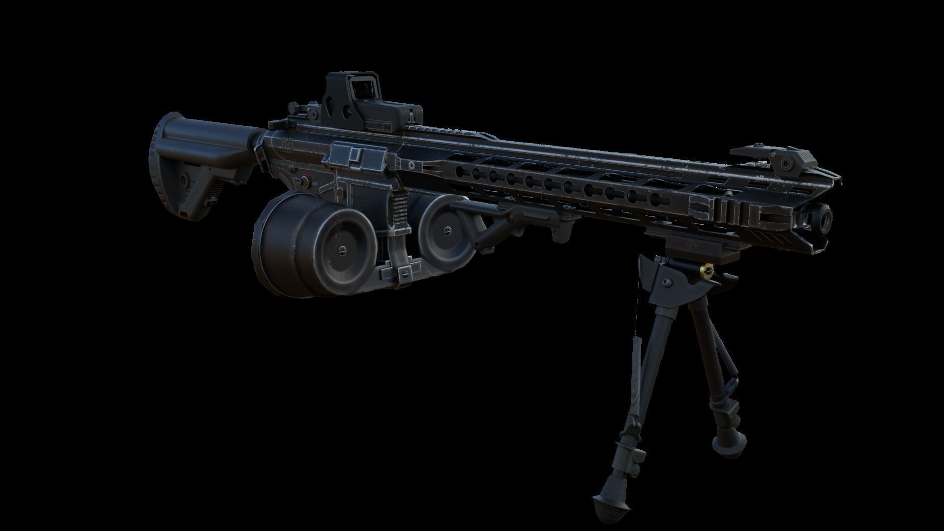 Bipod Low-poly 3D model_17