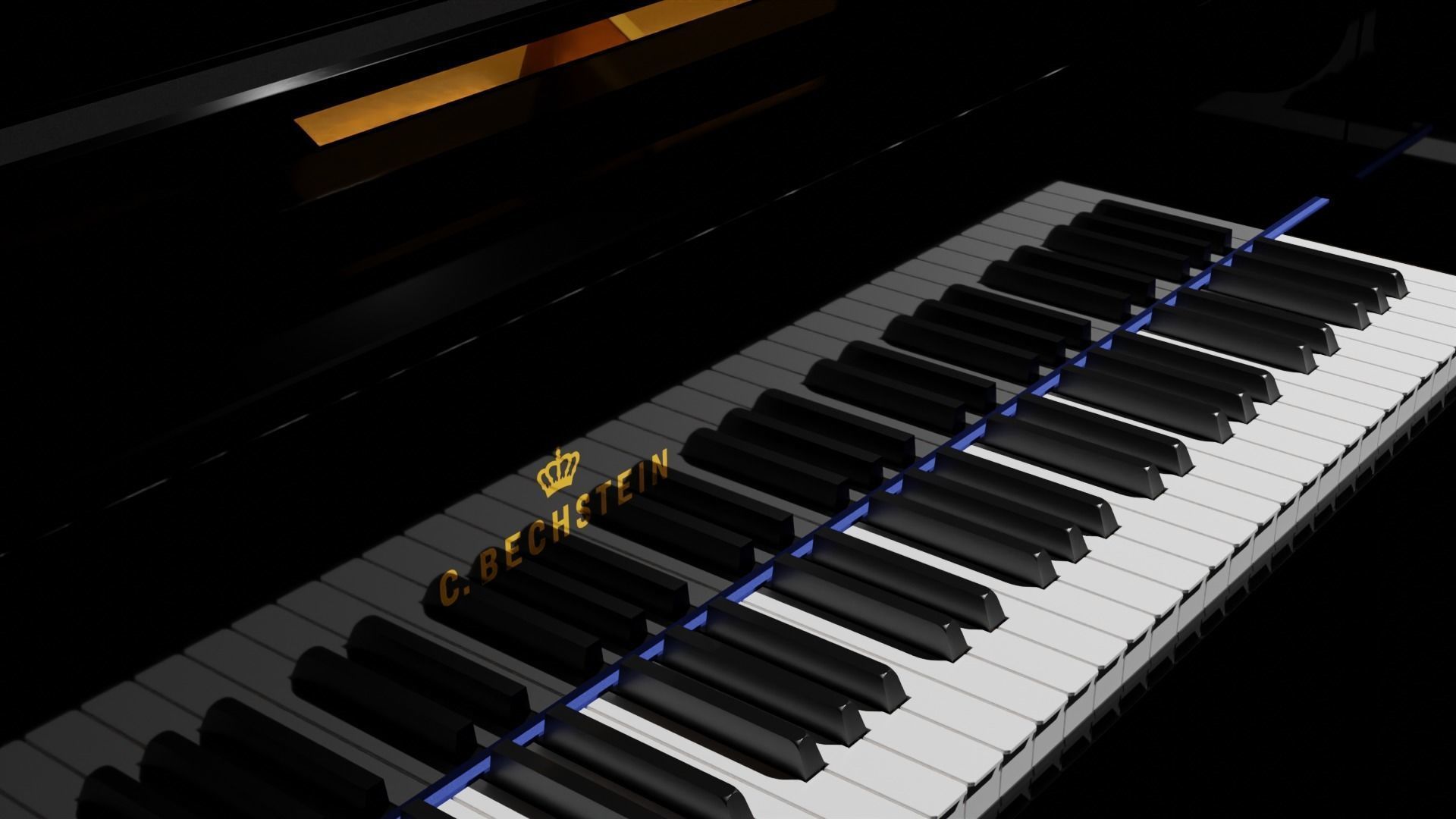 C Bechstein grand piano 3D model_14