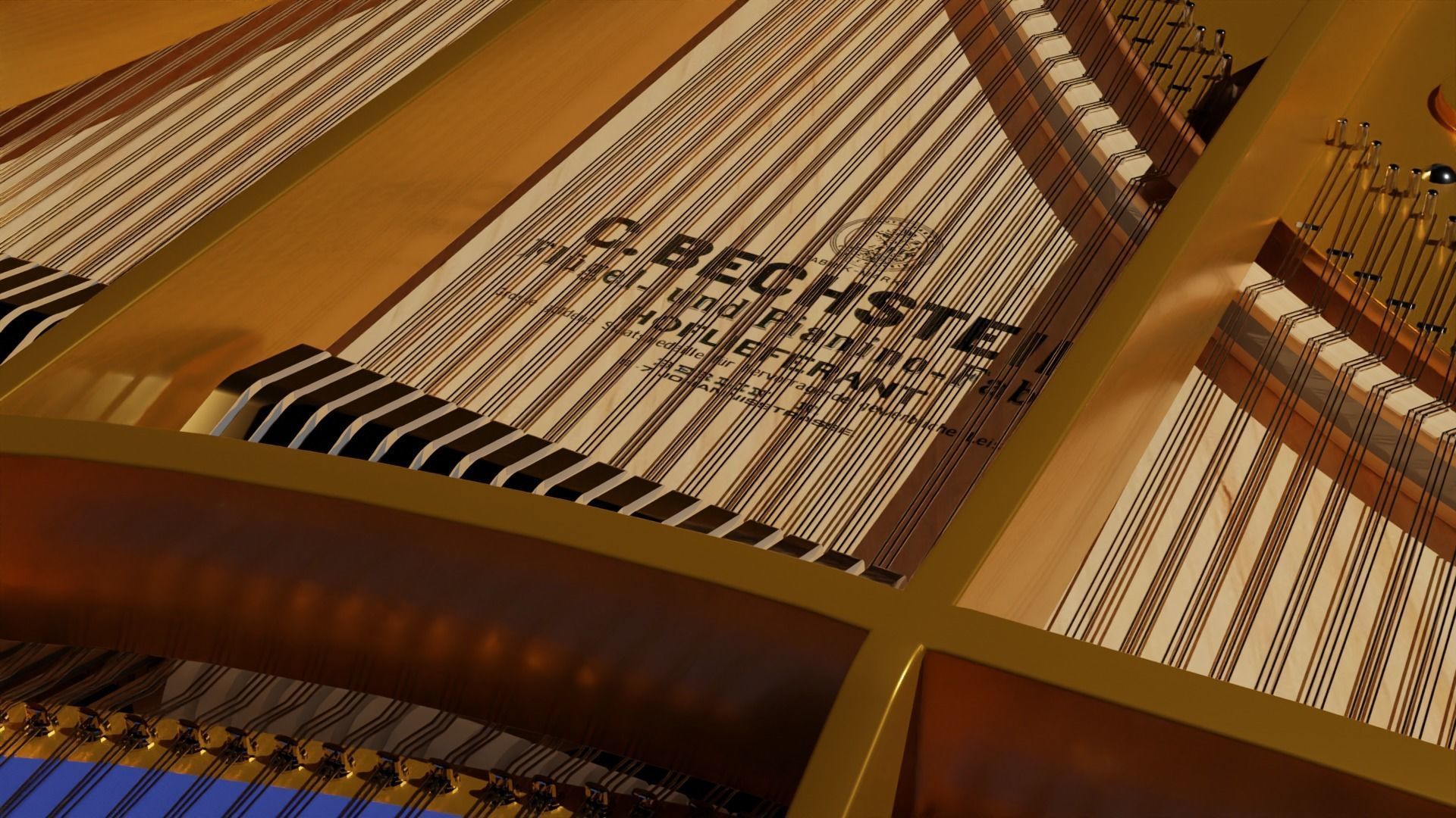 C Bechstein grand piano 3D model_13