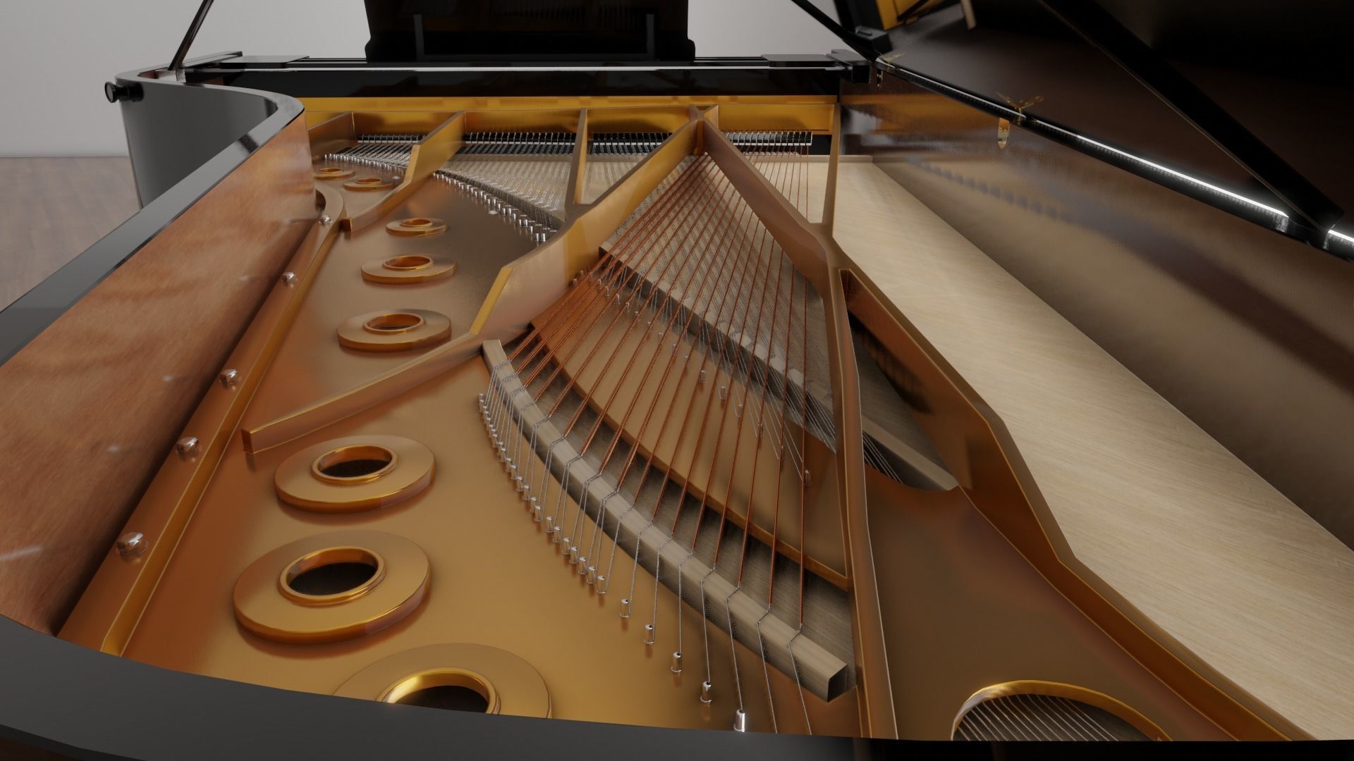 C Bechstein grand piano 3D model_7