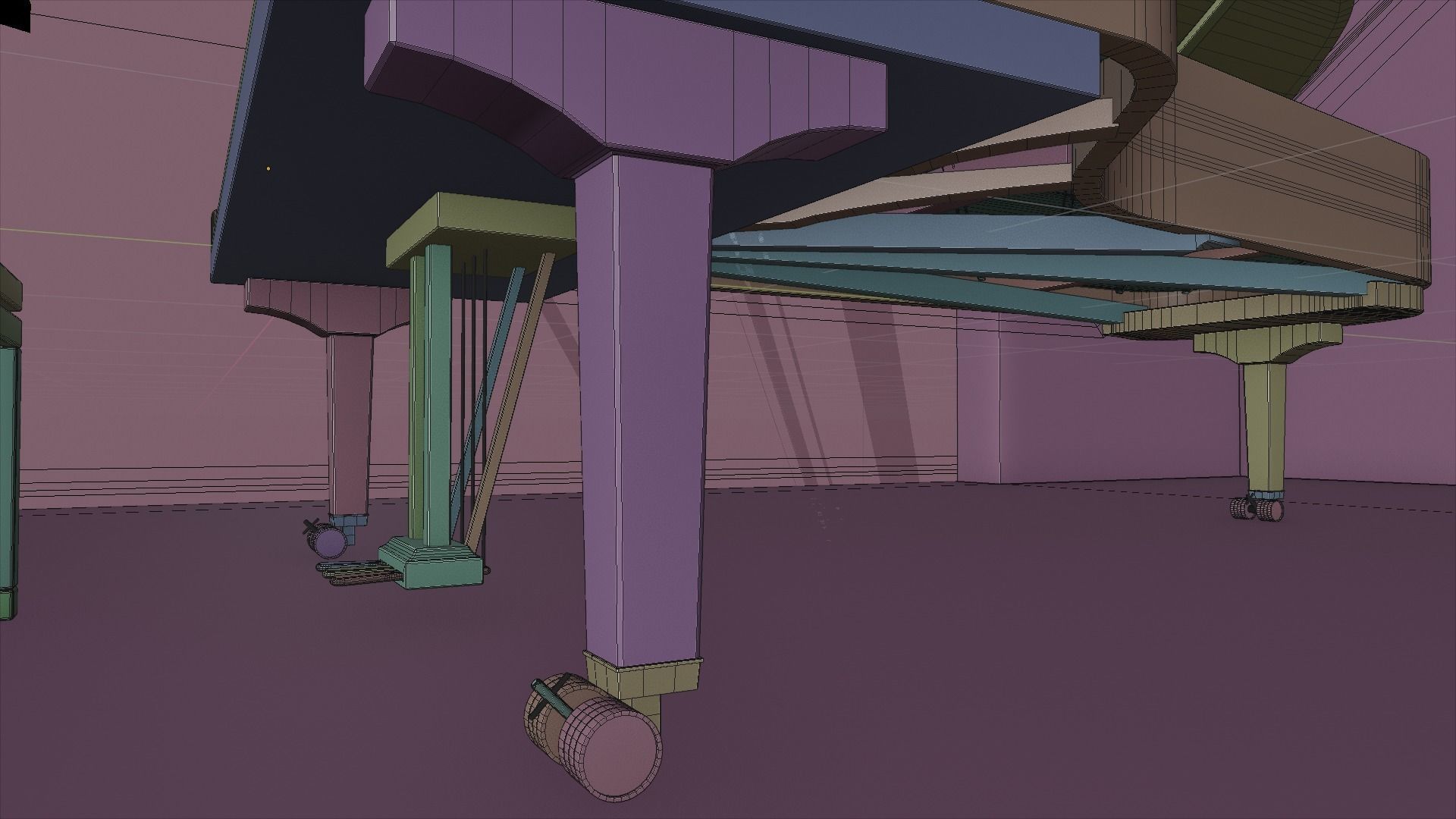 C Bechstein grand piano 3D model_12