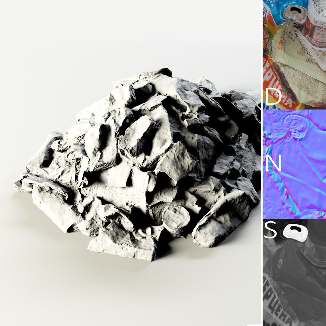  Small pile of garbage 3D model_5