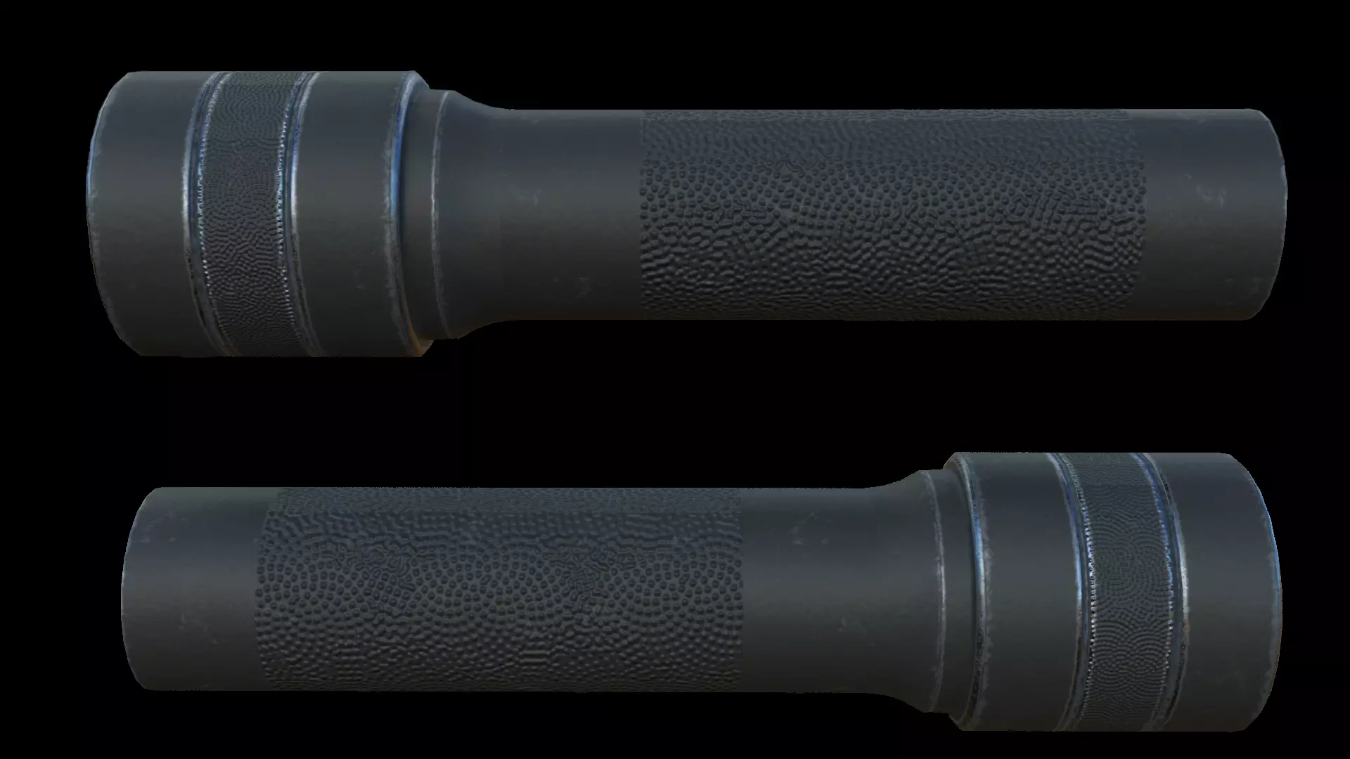 Silencer rifle Low-poly 3D model_0