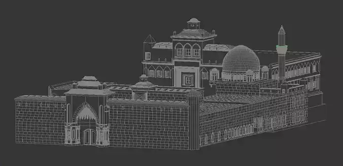  Historic Islamic Palace - Ishak Pasha Palace - Only Model 3D model
