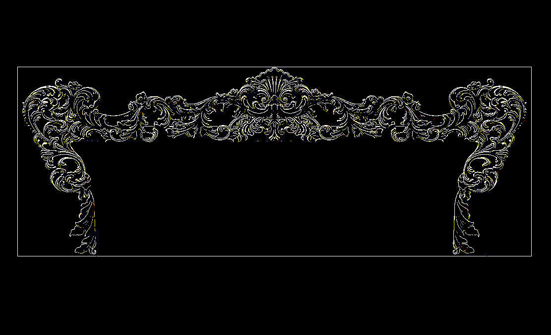 Classic Furniture  3D relief models 3D print model_7