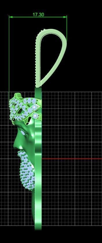 pendant akr 12 3D print model_7