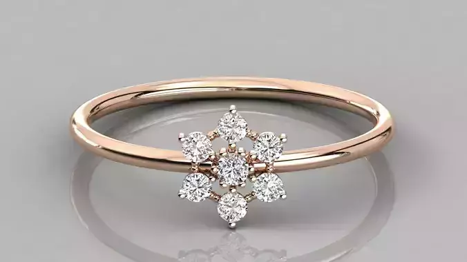 Women solitaire ring 3dm stl render detail 