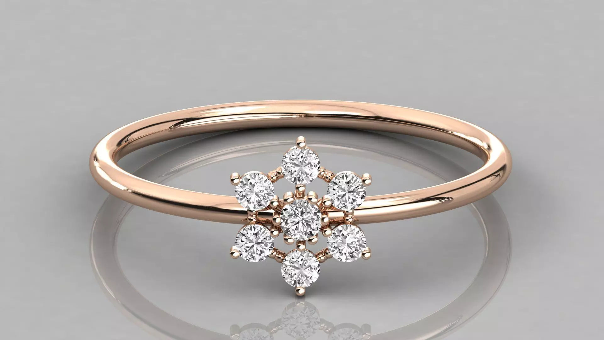 Women solitaire ring 3dm stl render detail 3D print model_0